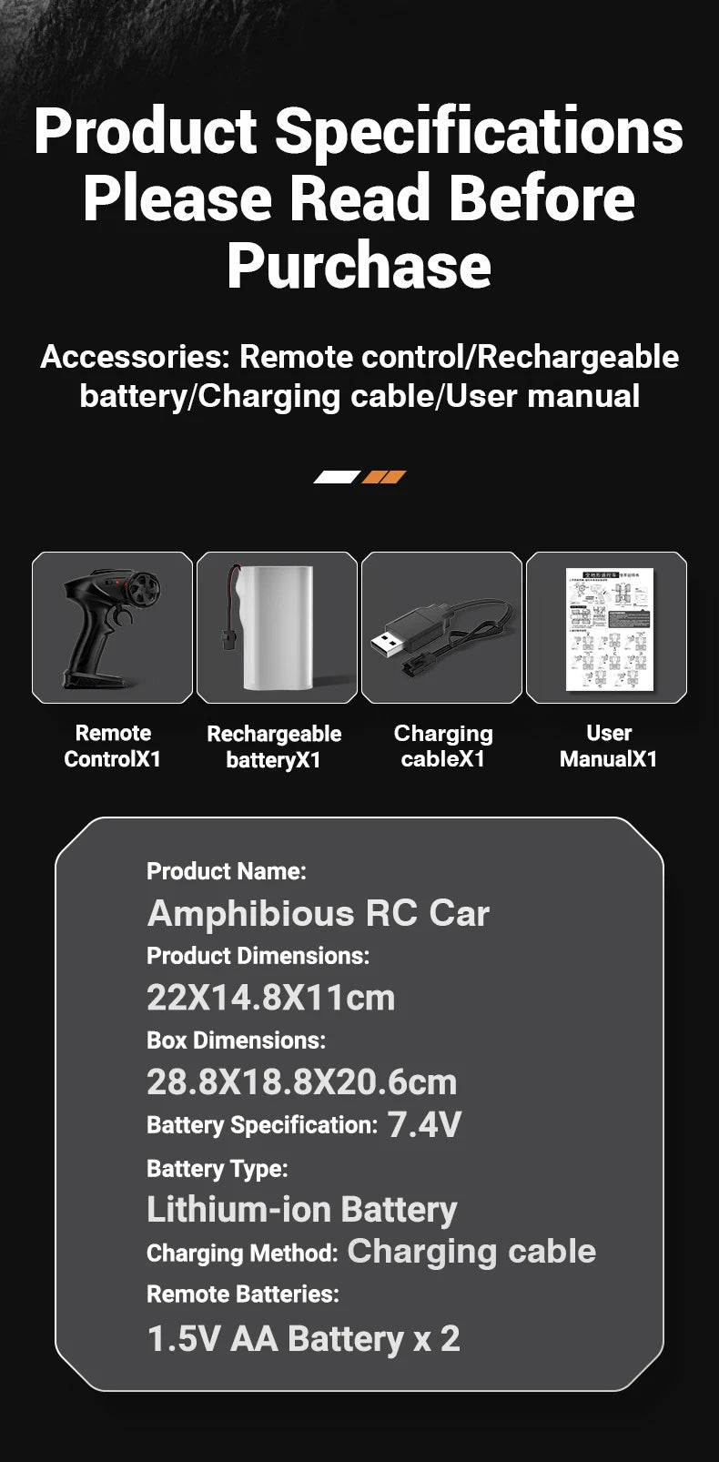 JJRC Auto Remote Control Car Alloy Rc Cars Trucks Vehicle Full-Scale Car Motorcycle Camping Trailer Toys for Boys Kids Children