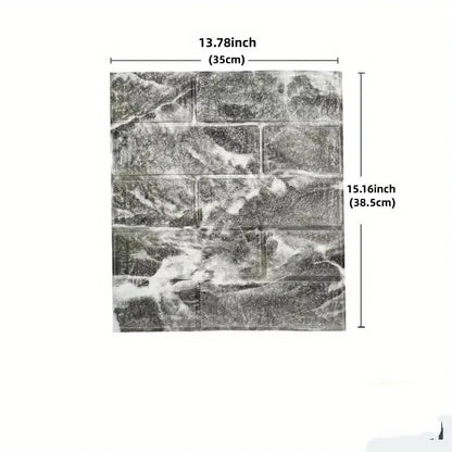 Self-adhesive 1-40pcs 38.5X35cm DIY 3D Wallpaper Retro Brick Pattern Wall Stickers Waterproof Room Decor Foam Home Decoration