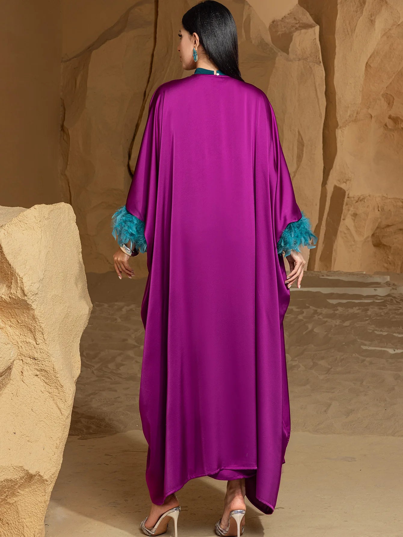 Luxury Dubai Abayas Diamonds Kimono Jalabiya Women Muslim Dress Sets 2PCS Turkey Kebaya Caftan Marocain Femme Robe Ramadan Eid