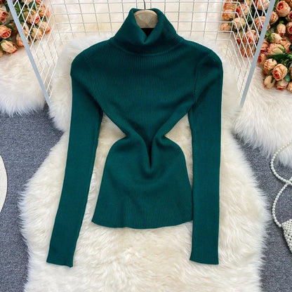 2026 neue Herbst Winter Rollkragen Langarm Gestrickte Pullover Einfarbig Multi Farbe Kaschmir Grundlegende Weiche Pullover