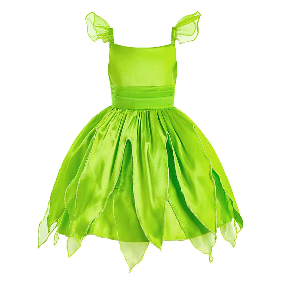 3-10 Jahre Kinder Feenkleid Kinder Cosplay Abend Fantasie Baby Rüschen Karneval Kostüm Prinzessin Grün Party Kleidung 2023 Neu.