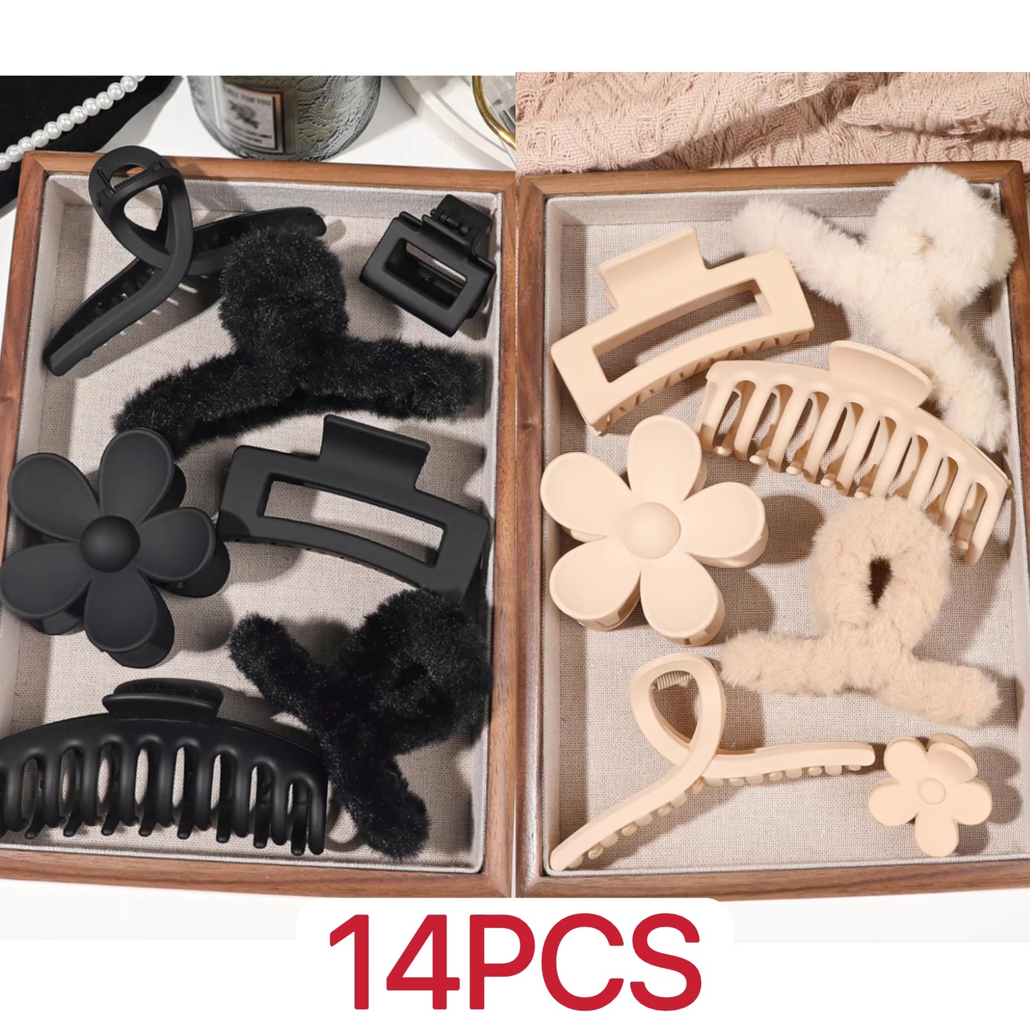 7/8Pcs Neutral Color Hair Clips for Women 4.7Inch Large Hair Claw for Thin Thick Hair,Big Matte Banana Clip,Strong Hold jaw clip