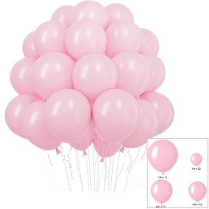Pastell rosa Luftballons in verschiedenen Größen 18 12 10 5 Zoll für hellrosa Luftballons zum Geburtstag Valentinstag Hochzeits feier Dekoration.