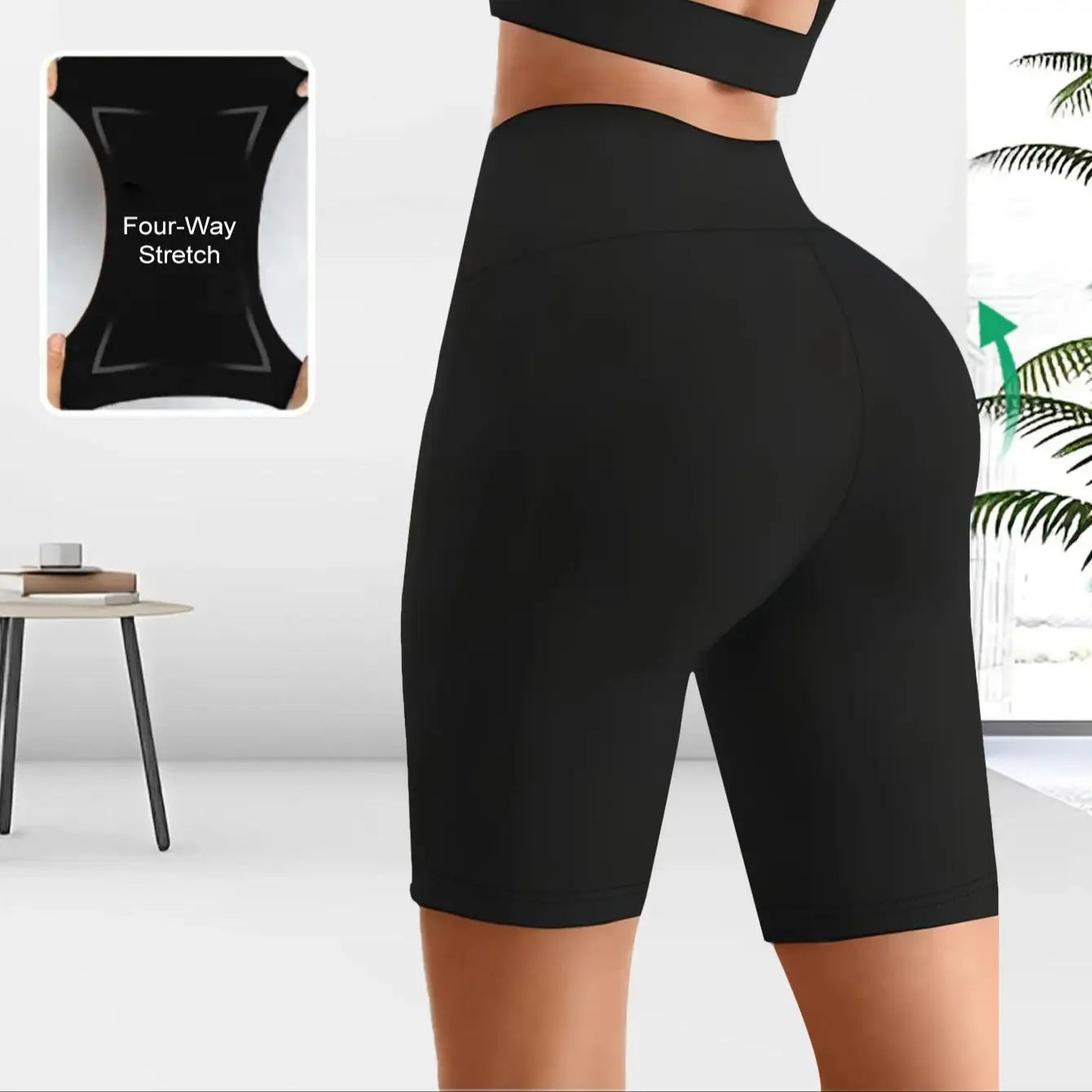 Fitfemme Women's High Waist Yoga Shorts - Tummy Control Quick Dry 4-Way Stretch Athletic Gym Running Workout Fitfemme.