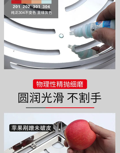 1/2 Schichten Eck-Duschregal für Badezimmer, Shampoo, Duschregal, Halter aus Edelstahl 304, stanzfrei, Küchenstativ, Eckständer