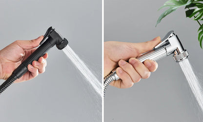 Rainfall Bathroom Shower Faucet Kit With Bidet Wall Mounted Stainless Steel Hot Cold Water Mixer Tap System With Rack,Tub Spout