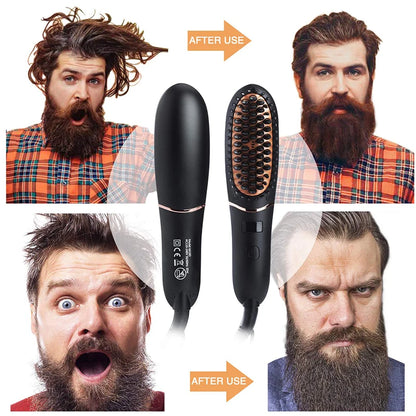 Hot Comb Beard Straightener Brush PTC Multifunctional Household Quick Beard Styler Hair Straightening.