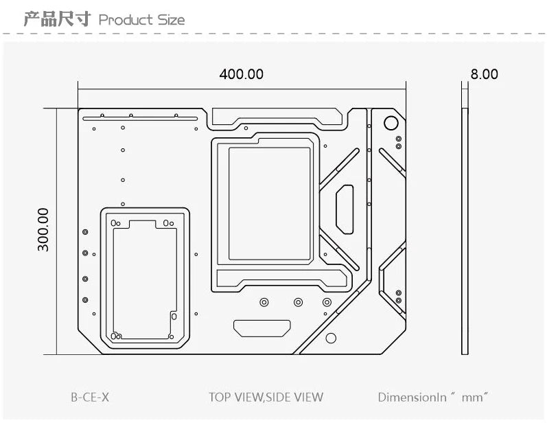 Bykski ATX Open Frame Panoramic Viewing Gaming Computer Case DIY Full Aluminum Water-Cooled Chassis B-CE-X.