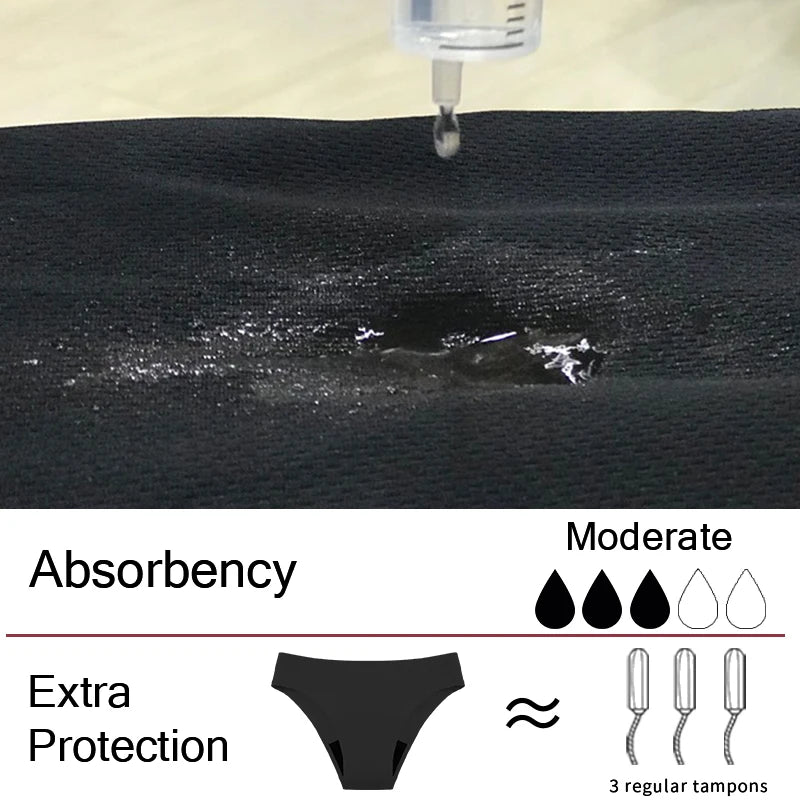 Seamless Swimwear Menstrual Panties 4-Layer Leakproof women's grooming pants Bikini Fast Absorption Summer Beachwear Period Swim.
