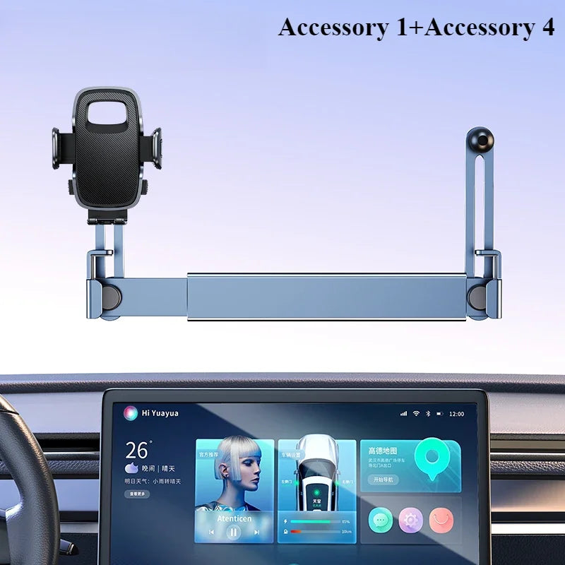 Oatsbasf Dual-position Car Screen Phone Holder Stand Metal Aluminum Adjustable for Tesla Model 3 Highland Y Car Accessories