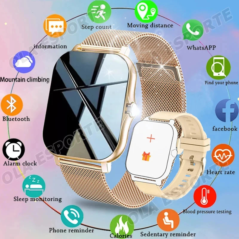 Outdoor Sports Smart Watch Wireless Calling Information Reminder Wallpaper Change Men's and Women's Waterproof Smartwatch 2025.