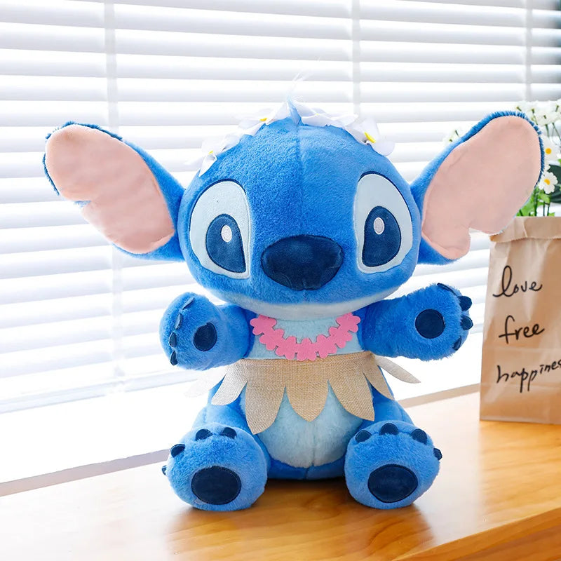 20-40cm Anime Cartoon Pink Angel Series Lilo & Stitch Doll Cute Hug Duck Stitch Plush Toy Soft Stuffed Kawaii Kid Birthday Gift