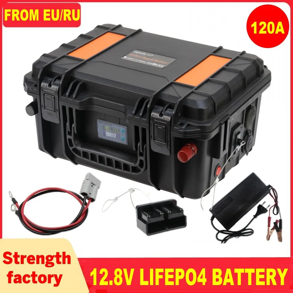 New12V100Ah LiFePo4 Battery 120AH 150AH200AH 12v Rechargeable Lithium Battery Pack300A With Bluetooth BMS for Comping Solar Boat