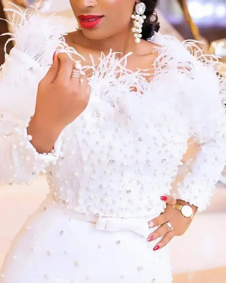 Perlen Scheide sexy Kleid Frauen sexy Slash Kragen Bodycon Midi-Kleid solide hohe Taille Trend schulter freie Scheide Party kleider.