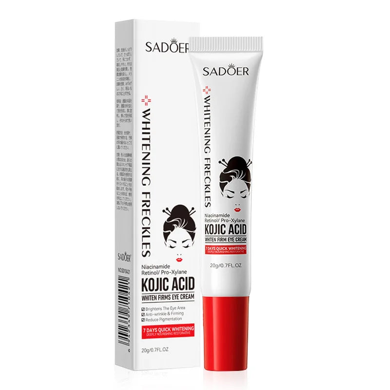 SADOER Kojic Acid Retinol Eye Cream Anti Dark Circles Remove Eye Bags Moisturizing Firming Beauty Eyes Skin Care Products.