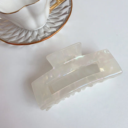 Muweordy New Acetate Claw Clip Leopard Hair Claw Large Geometric Hollow Square Crab Hair Clip  for Women Girl Hair Accessories.