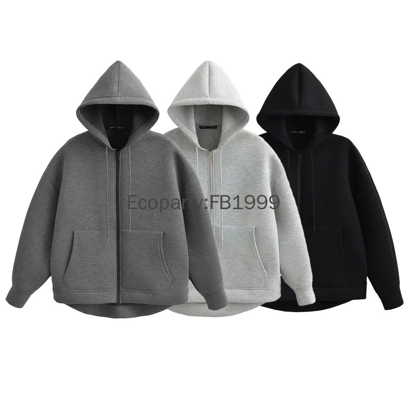 Neue Damen Casual Pocket Langarm Jacken Schwarz Bomber Varsity Jacke Mantel 2024 Herbst Damen Mode Kapuzenpullover.