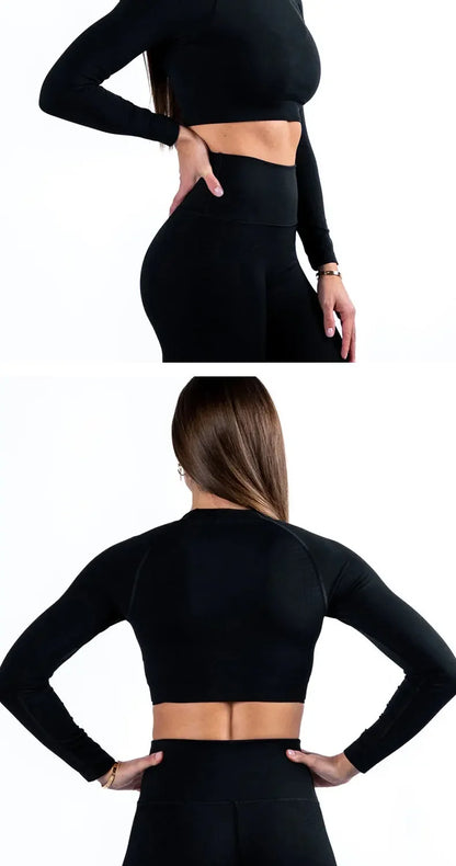 Seamless Long Sleeve Sports T-Shirt Slimming Outerwear For Fitness Running Yoga Summer Wear High Quality Top For Men And Women.