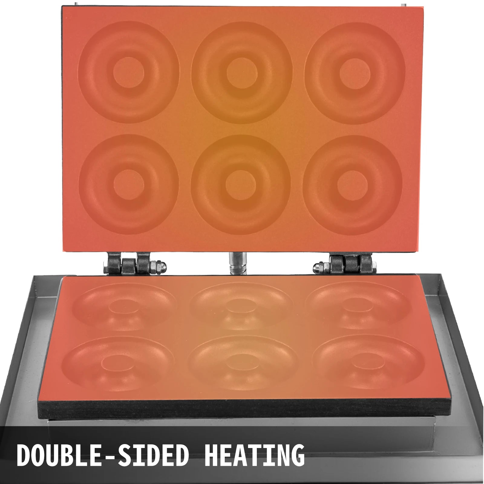 VEVOR 6 Hole Electric Sweet Donut Maker Stainless Steel Non Stick Commercial Donut Waffle Cookies Gaufriers Kitchen Appliance.