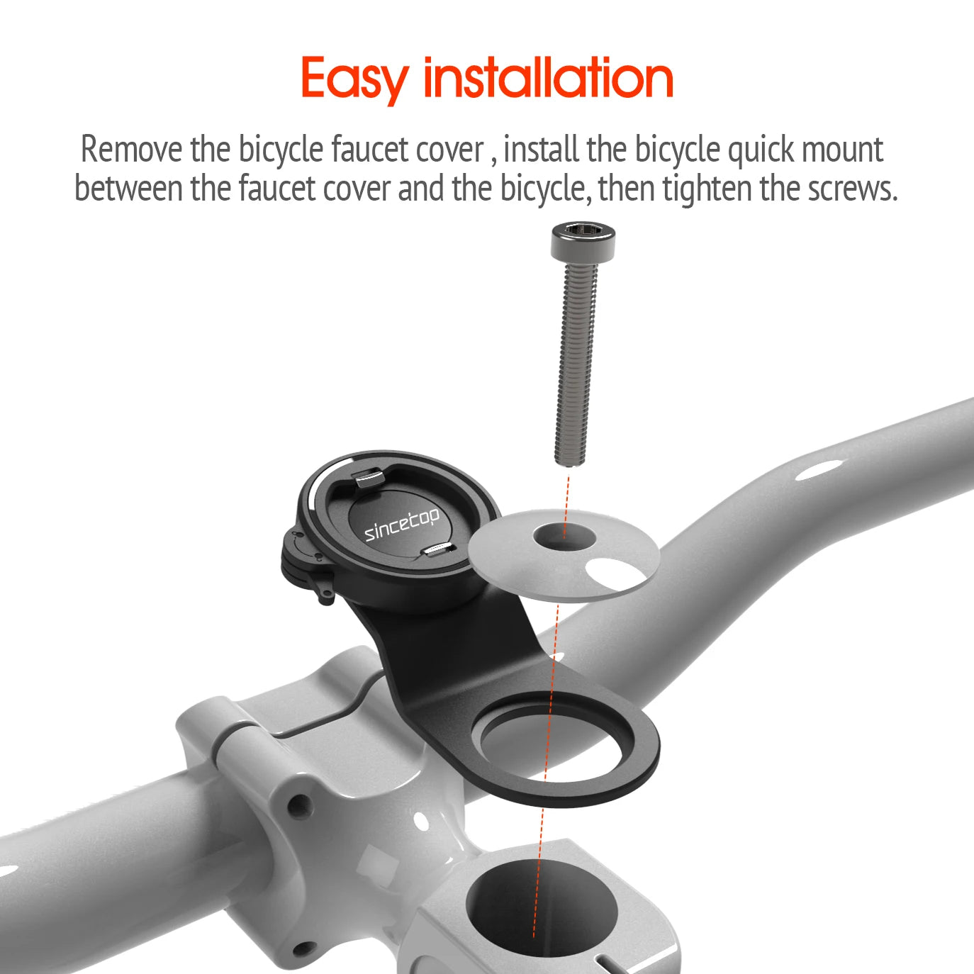 Bike Stem Phone Mount,Mountain Bicycle Phone Holder,Universal Aluminum Handlebar Cell Phone Cycling MTB Quick Attach/Detach.