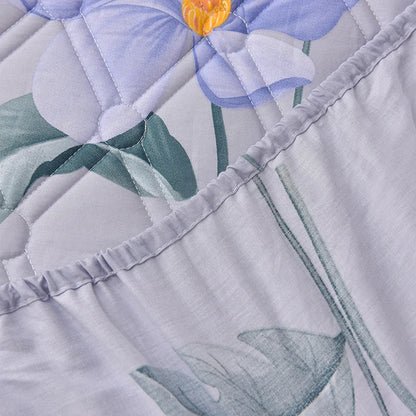 Thicken Mattress Cover for Home funda de colchón 100% Cotton Fitted Bedsheet King Size Floral Bed Covers 150x200(no pillowcase).