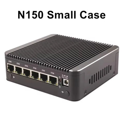 Intel N150 7505 6305 6 Lans i226-V 2.5G Firewall Soft Router DDR4 NVMe 1*COM Type-C pfSense OPNsense Fanless Mini PC Computer