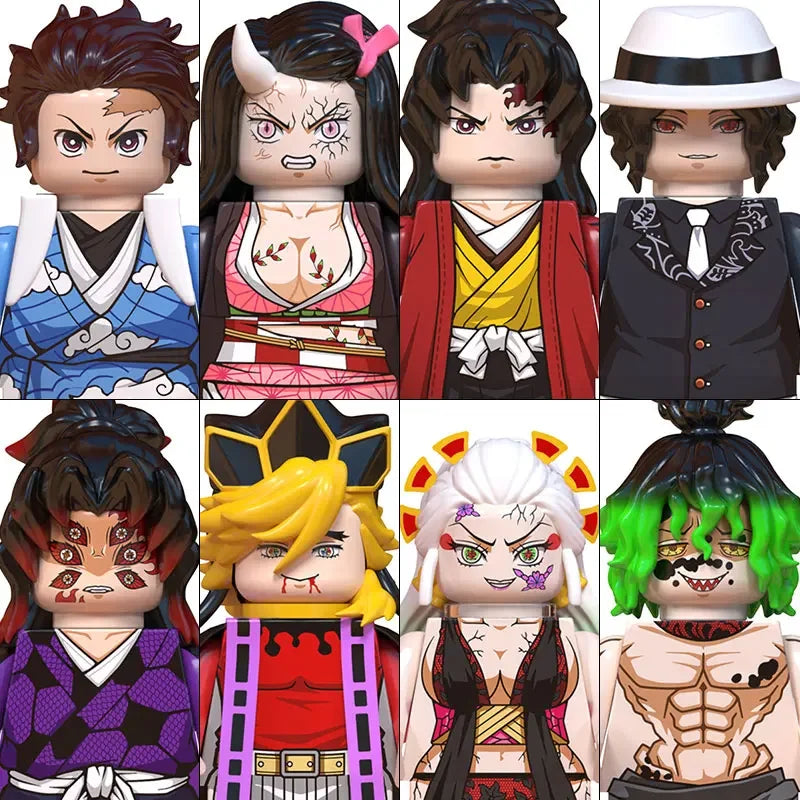 2025 Hot Toys WM6116 WM6138 Demon Slayer Blade Building Blocks Mini Action Figure Accessories Halloween Christmas Gifts for Kids.