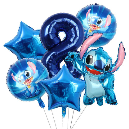 Disney Stitch Luftballons Partyzubehör Kinder Cartoon Lilo Stitch Thema Winkelballon Alles Gute zum Geburtstag Dekoration für Babyparty