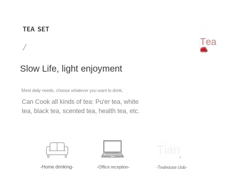 220V High-Temperature Resistant Electric Tea Stove & Tea Kettle Set for Home Use A.