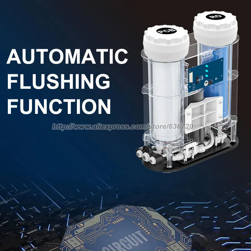 Tankless Reverse Osmosis Water Filtration System, 800 GPD, 2:1 Pure to Drain, TDS Reduction, RO Filter System Under Sink.