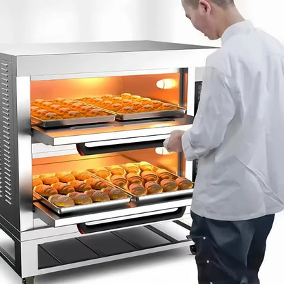 Bakery Oven Gas Electric Oven 1 Deck 2 Deck 3 Deck 2 3 4 6 Trays Cake Combination Baking Oven Sale Commercial.