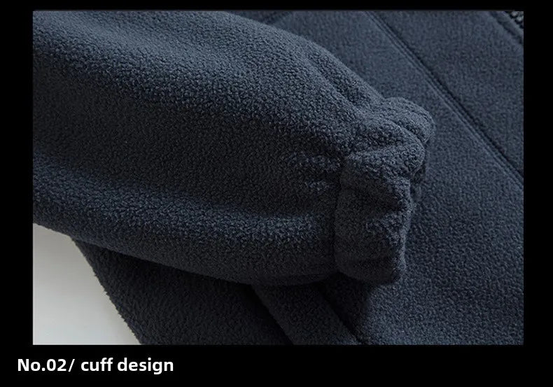 Outdoor Ski Fleece Jacket Men's Autumn And Winter Brand Thick Very Cold Plush Lapel Coat Casual Snow Windproof Sweatshirt Jacket