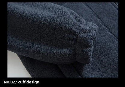 Outdoor Ski Fleece Jacket Men's Autumn And Winter Brand Thick Very Cold Plush Lapel Coat Casual Snow Windproof Sweatshirt Jacket