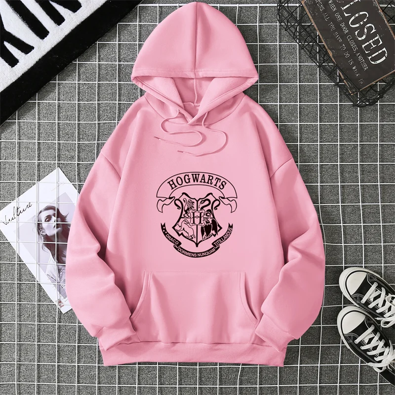 2025 Fashion Hogwarts Printed 2d Hoodies Women Sweatshirt Autumn Winter Long Sleeves Y2k Casual Loose Tops Oversized Hoodies.