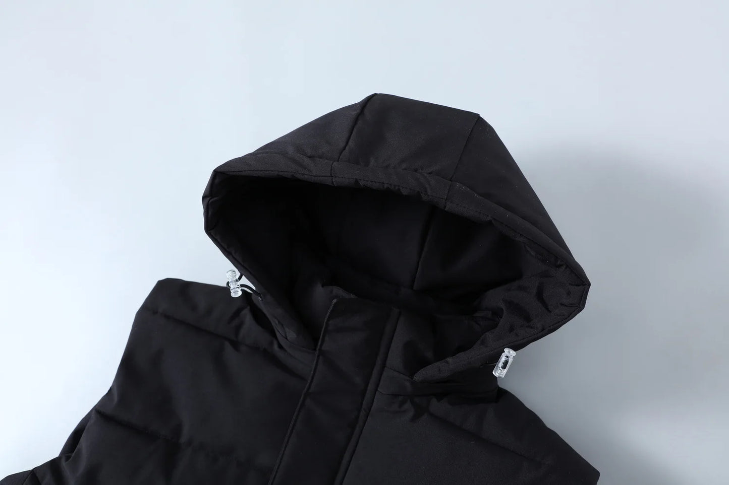 Compass Button Patch Style Men's Stand-up Collar Down Cotton Casual Vest Windproof Men's Jacket Slim Men's Hooded hat Wear.