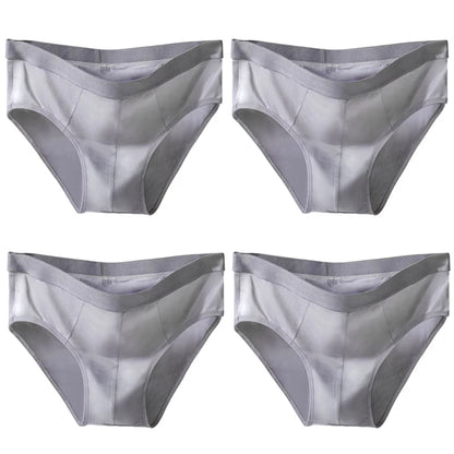 4pcs Mens Sexy Briefs Teenager Sport Underwears Plus Size Fat Men's Underpant Panties Students Breathable Fashion Casual Panties.