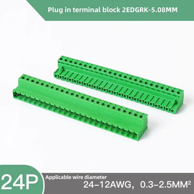 2EDGRK 5,08 mm Header Socket Plug-IN Terminal Blocks Schraubtyp PCB Male Connectors 2P -24P.