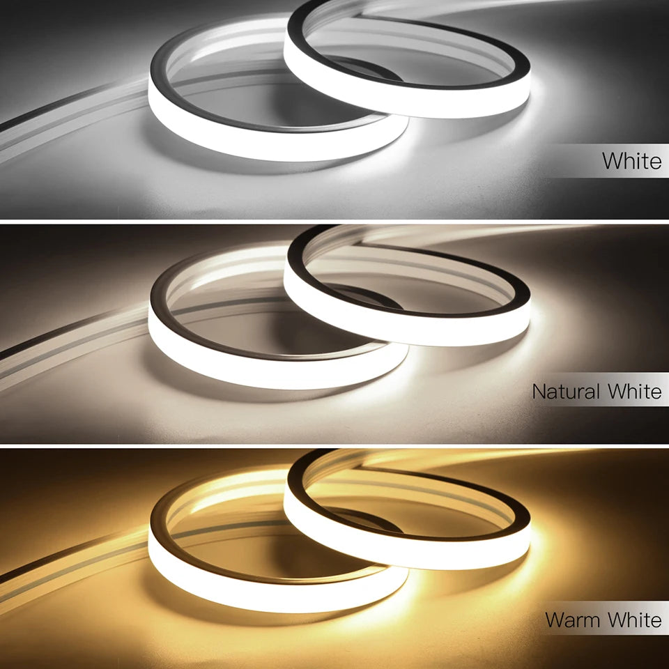 USB 5V Remote Control Dimmable Pure Silicone Tube COB Neon LED Strip Light Waterproof For Garden Bedroom Kitchen Backlight Decor.