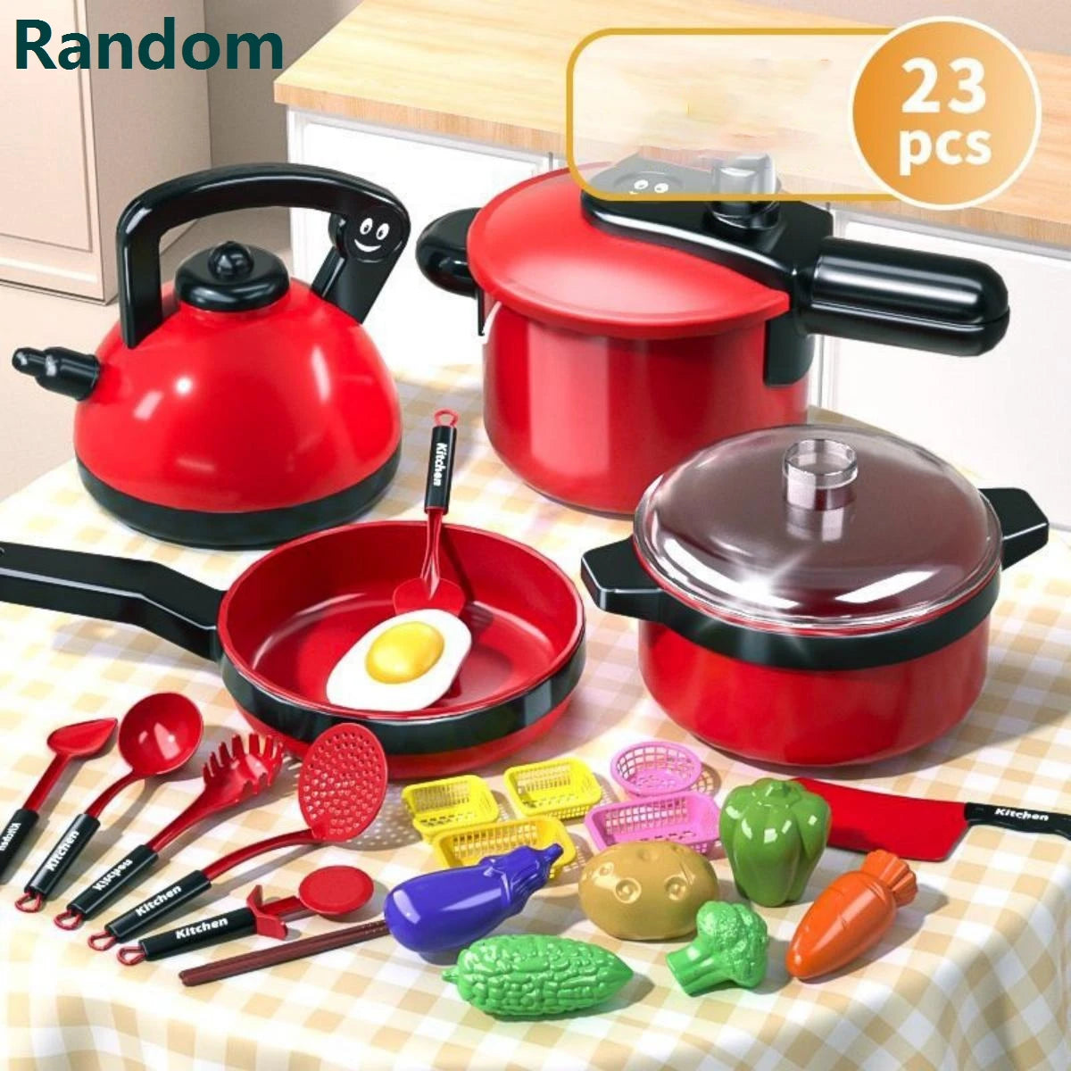 Children's simulated high fidelity cooking toys, home and school use chefs to pretend toy sets suitable for role-playing kitchen.
