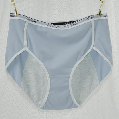 1Pack Women's Period Underwear Mid Waist Anti-Leakage Cotton Panties Comfortable Menstrual Briefs for Teens Ladies Intimates