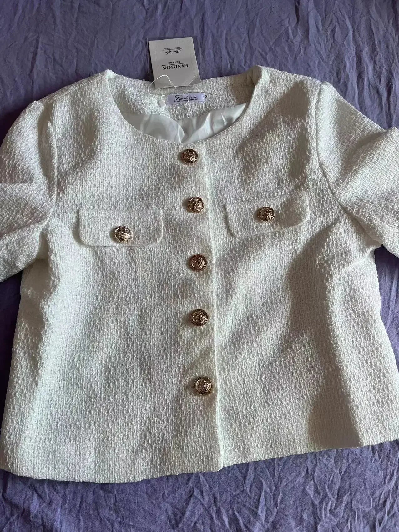 Frühling und Herbst Koreanische Mäntel Frauen Jacke Neue Französisch Wolle Tweed Mantel Mode High-end-Gold Taste Kurze Schlanke temperament.