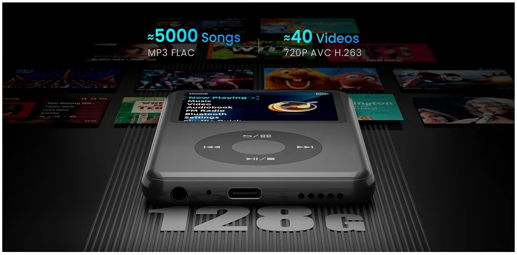 128GB ipod classic reproductor mp3 music player Bluetooth speakers, support fm radio, video, hifi ipod touch walkman.