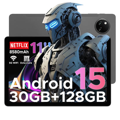 Doogee Tab A9 Pro+ Tablet Pc 11-Inch Android 15 30Gb Ram(6+24) 128Gb Rom 8580Mah Battery Widevine L1 Support Tablet Dual Speakers