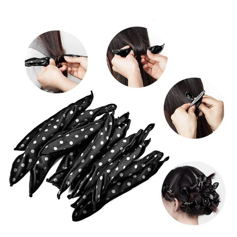 5pcs/set Heatless Hair Curlers No Heat Hair Rollers Soft Curls Women Sleeping Lazy Curling Rods Wave Formers Hair Styling Tools.
