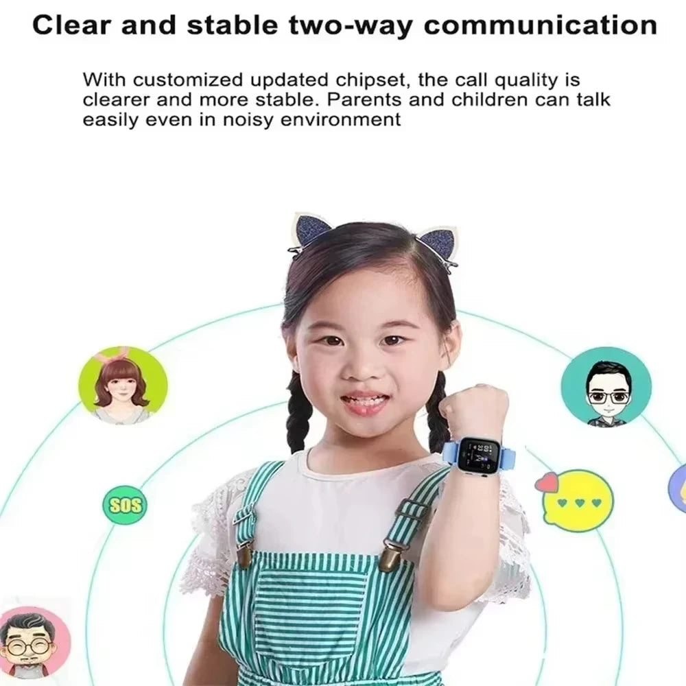 Xiaomi Kids 5G Smart Watch SOS GPS Location Video Call Sim Card Child Camera Waterproof Upgrade 2025For Boys Girls Add Earphone.