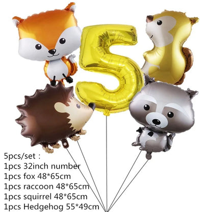 Woodland Tier Dschungel Wald DIY Party Dekoration Teller Tasse Tischdecke Geburtstag Party Baby Dusche Kinder Geburtstag Party Supplies.