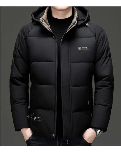 Top Grade Designer New Brand Men Parka Jacket Thick Casual Fashion Hooded Cropped Windbreaker Quilted Bubble Coats  Mens Clothes