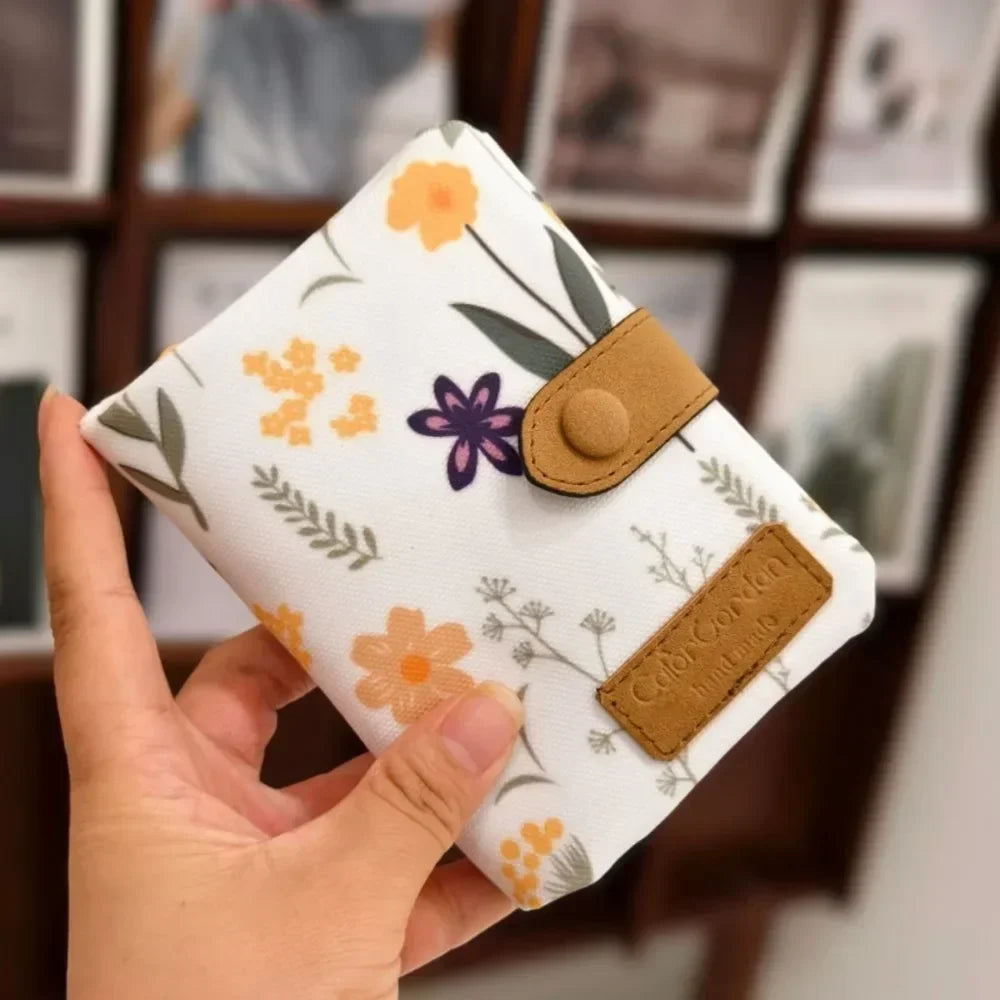 Women Cute Zipper Hasp Short Wallet PU Leather-Capacity Coin Purse Money Bag Frosted Printing ID Card Holder Girl Cute Clutch.