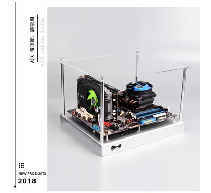 Mini MATX Computer Case Aluminum Bracket PC-ZB01-ITX M-ATX/ATX  All Aluminum Computer Chassis Open Small Chassis Micro ATX HTPC.