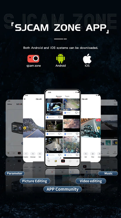 SJCAM C300 Pocket Action Camera 4K FHD With Long Battery Life Video 30M Waterproof 5G WiFi Camera Sport Action Cam